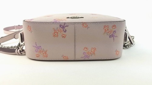 Coach Crossbody Small Leather Floral Bow Camera Bag 29347 Ice Pink
