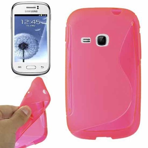 Funda de TPU Wave funda protectora para Samsung s6310 Galaxy Young rosa Estuche Funda Cover
