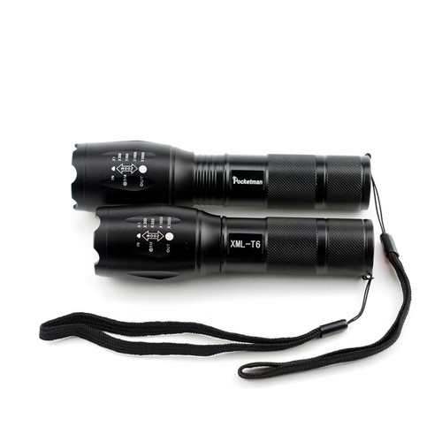 50000LM T6 Tactical LED Flashlight Zoomable Torch Outdoor Lighting use 18650