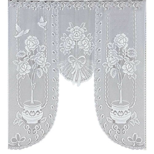 Vintage Style Lace Coffee Curtain Kitchen Curtain Vintage Style Window Scarf New