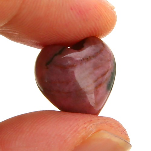 Natural Rhodochrosite Crystal Stone Carved Love Heart Shaped Gemstone UK FAST!
