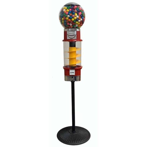Spin /& Whirl Gumball and Superball Spiral Vending Machine On Stand