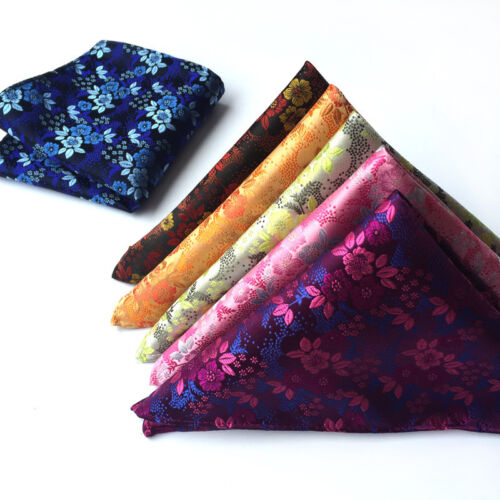Man/'s Pocket Square Men/'s Vintage Flower Silk Suit Handkerchief Chest Tower