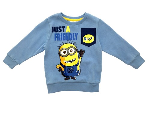 Boys Minions Sweatshirt Kids Despicable Me Long Sleeved Jumper Sweater Size