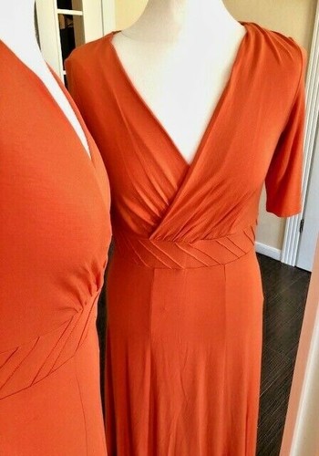 Artigiano Kleid Sommerkleid Strandkleid Viskose papaya 34 36 38 40 42 48 50