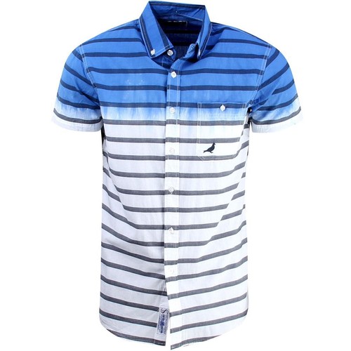 Staple Men Finish Stripe Woven Short Sleeve Shirt navy
