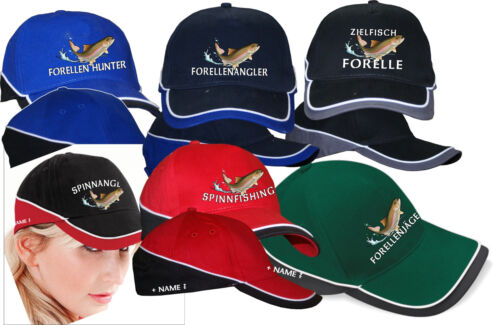 Anglerhut Angeln Angler Mütze Hut Kappe Basecap Forellenangler Forellen Köder