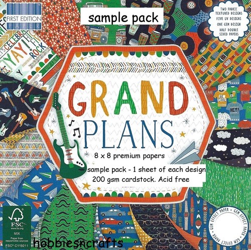 Dovecraft grands plans papier 8 X 8 Échantillon Pack 16 feuilles-AFFRANCHISSEMENT Deal