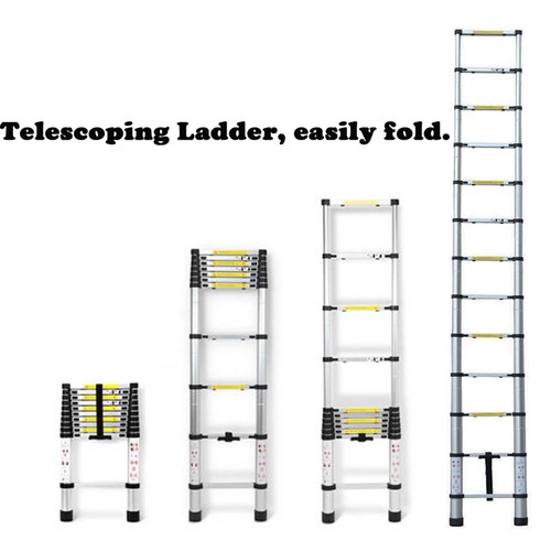5M Multi-Purpose Telescopic Aluminium Ladder Folding Extension EN131 2.6 Meter