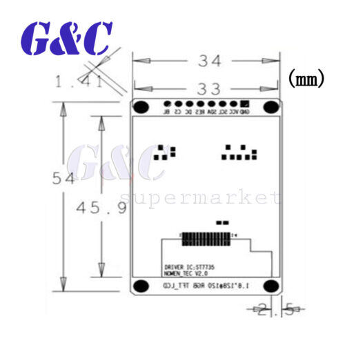 1.8 inch Full Color 128x160 SPI TFT LCD Display Module replace OLED for Arduino