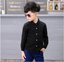 Teenager Kids Boys Korean Blouse Long Sleeve Casual Shirt Gentleman Tops Blouse