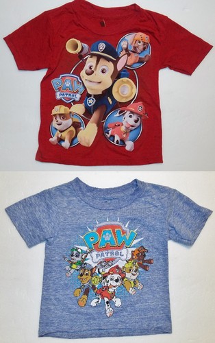 Paw Patrol Toddler Boys T-Shirts Red or Blue Sizes 2T or 3T NWOT