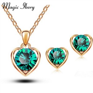 New-Arrival-18K-Gold-Silver-Plated-Crystal-Heart-Shape-Fashion-Costume-Jewelry