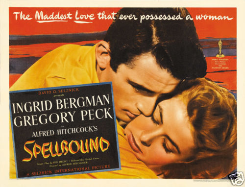 Spellbound Ingrid Bergman Gregory Peck movie poster