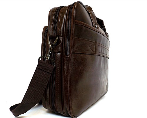 Borsa Uomo Vintage pelle Cuoio Scuola Militare A Tracolla Messanger Uomo pc ita
