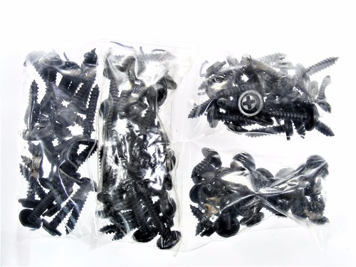 100 screws #326 1//2/" to 1-1//4/" Long GM Black #10 Phillips Flat Top Trim Screws