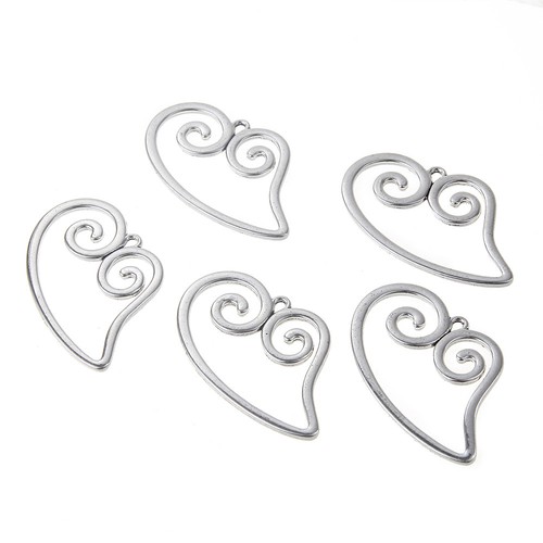 5X Silver Tone Lucky Cloud Charm Pendant 25*28MM Fit DIY Necklace Bracelet