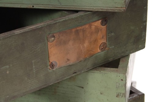 Alte Lagerkiste Holz Industriedesign Regal Loft Stapelbox Lagerkasten Schieber