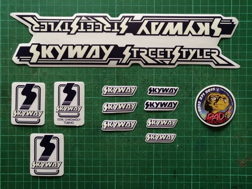 SKYWAY STREETSTYLER OLD SCHOOL BMX DECALS STICKERS SET