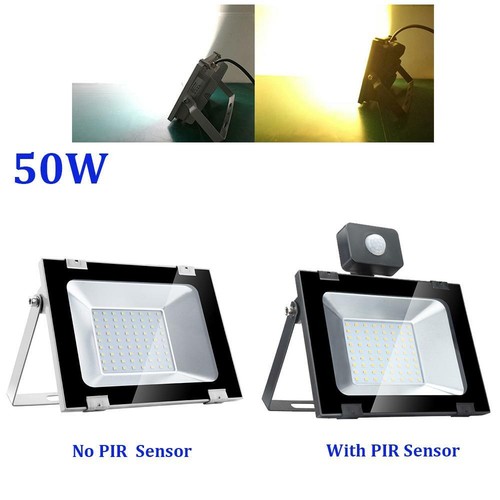 LED Floodlight PIR Sensor Motion Outdoor Security Flood Light 10//20//30//50//100W