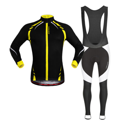 New 2019 Winter Cycling Set Mens Thermal Fleece Road Bike Jerseys Bib Long Pants