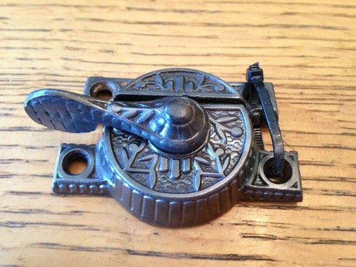 Antique “Windsor” cast iron window sash lock 2 9//16” width