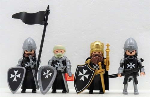 8 Malteser Knight Playmobil Knight Super Set 2 Crusader Monk King RAR