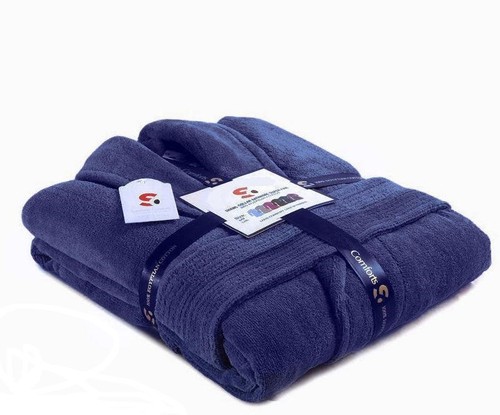 Mens /& Ladies 100/% Cotton Terry Toweling Hood Bathrobe Dressing Gown Bath Robe