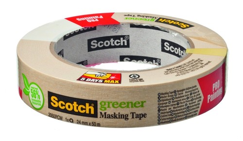 Beige Scotch 2050PCWB 24 mm x 50 m Greener Masking Tape