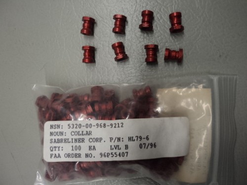 NEW Sabreliner Corp Hi-Lok COLLAR HL79-6 NSN 5320-00-968-9212 Lot of 100