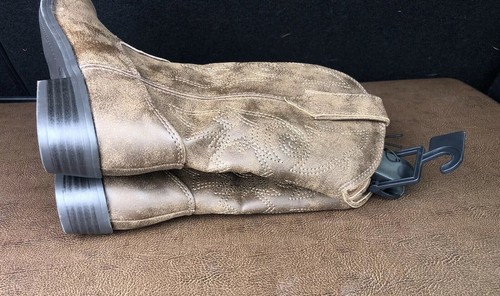 WONDER NATION YOUTH COWBOY BOOTS SHOES BROWN PULL ON WESTERN