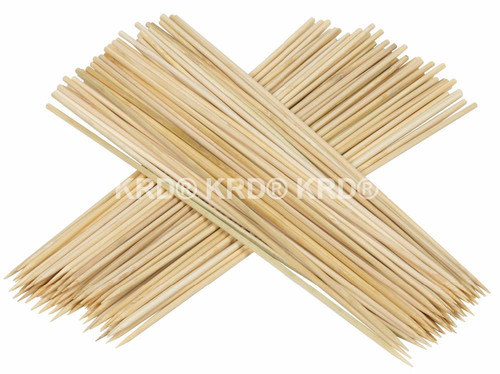 100 x spiedini di bambù in legno BBQ Kebab Fruit Fontana di cioccolato fonduta Stick 25cm