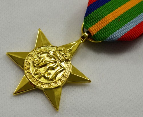 24ct Gold World War 2 Replica Service//Campaign Medal PACIFIC STAR WW2