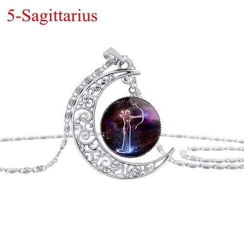Women Men Zodiac Pendant Constellation Necklace Horoscope Astrology Necklace NEW