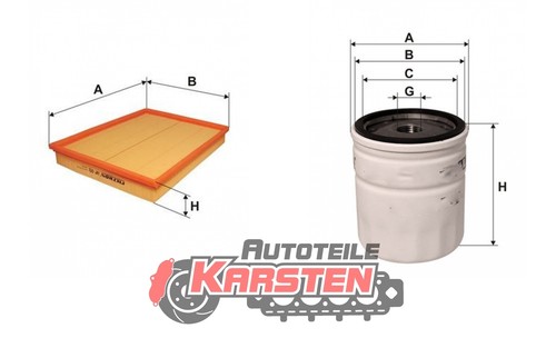 Ölfilter+Luftfilter Filterset OPEL Set S