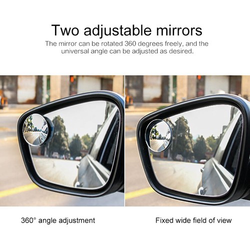 2pcs Wide Angle Round Convex Blind Spot Mirrors For Car Auto Rear View Universal