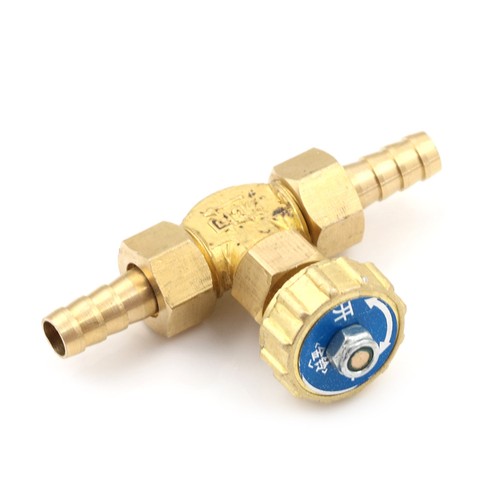 1PC 8mm ID Hose Barb Brass Needle Valve for Gas Max Pressure 0.8 Mpa ^P