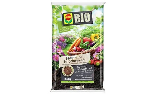 und Knochenmehl 2,5 kg COMPO BIO Naturdünger Horn