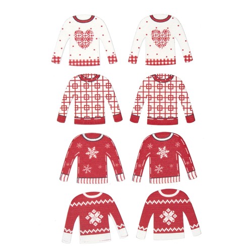 5x Craft Embellishment Xmas Jumper PK of 8 Sewing Craft Tool Hobby Art