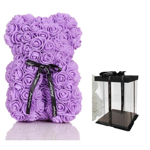 Mothers Best Souvenir Gifts 23cm 9inch Teddy Rose Bear with Box Home Decorative