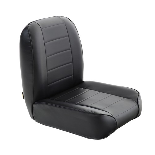 Smittybilt Low Back Front Seat Black Vinyl Fits Jeep CJ 1955-1976 S//B44801