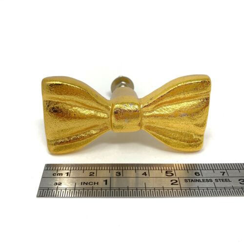 LARGE GOLD BOW SHAPED DRAWER KNOBS  PULL Home Bedroom Decor 