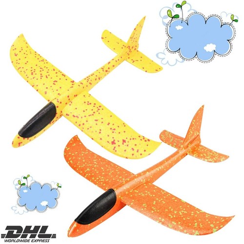 2x Kinder Styroporflugzeug Styroporflieger Wurfgleiter Flieger Flugzeug 48cm HOT