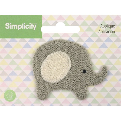 Wrights Baby Sew-on Applique-elephant