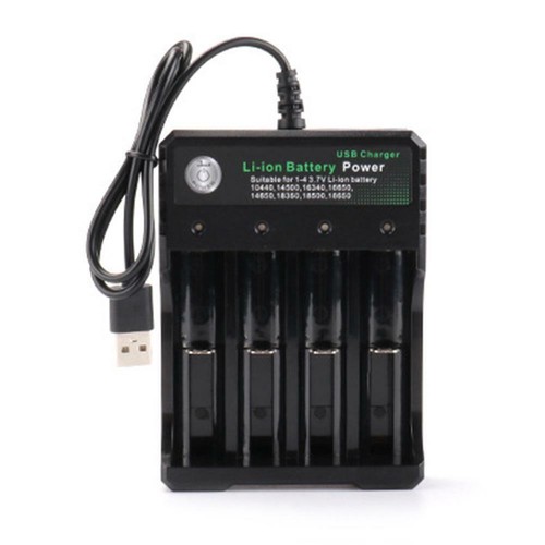 4 Slot Intelligent Vape Battery Charger 18650 26650 18350 Li-ion Ni-Mh AA AAA US