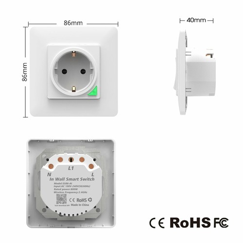 DE Smart Steckdose WIFI WLAN für Amazon Alexa//Google Fernbedienung Home Socket