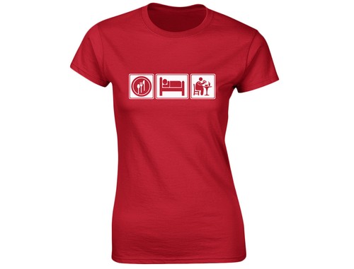 Eat Sleep Fast Food Womens Funny T-Shirt 12 Colours