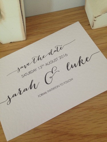 30 x personnalisé handmade calligraphie save the date cartes vintage shabby chic