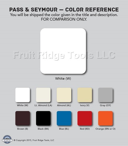 4 Pass /& Seymour White Large 1G UNBREAKABLE Switch Cover Nylon Wallplates TP1-W