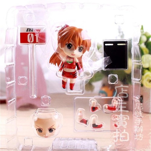 #468 Evangelion EVA Asuka Langley Q version Action PVC Figure Dolls Anime Toy UK